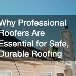 Why Professional Roofers Are Essential for Safe, Durable Roofing